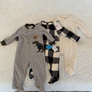Baby Pajamas, Fleece Zippered NWT